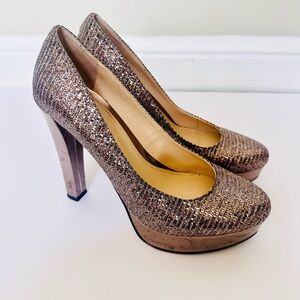 Bronze Enzo Angiolini Platform Heels Size 7